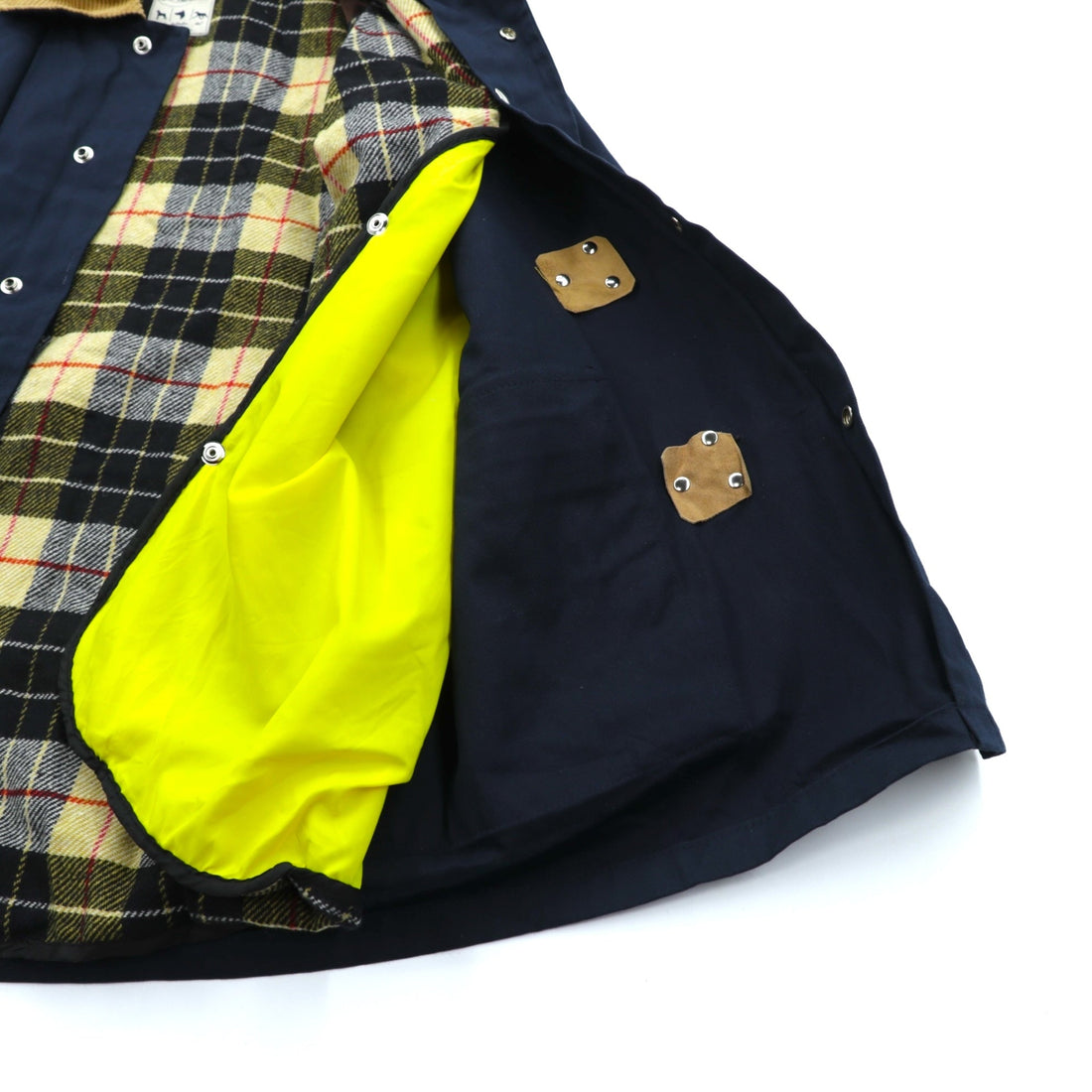 Iron trevor イタリア製 ダック ファイヤーマンジャケット カバーオール 2XL ネイビー 襟コーデュロイ ライナー着脱式 チンストラップ 未使用品