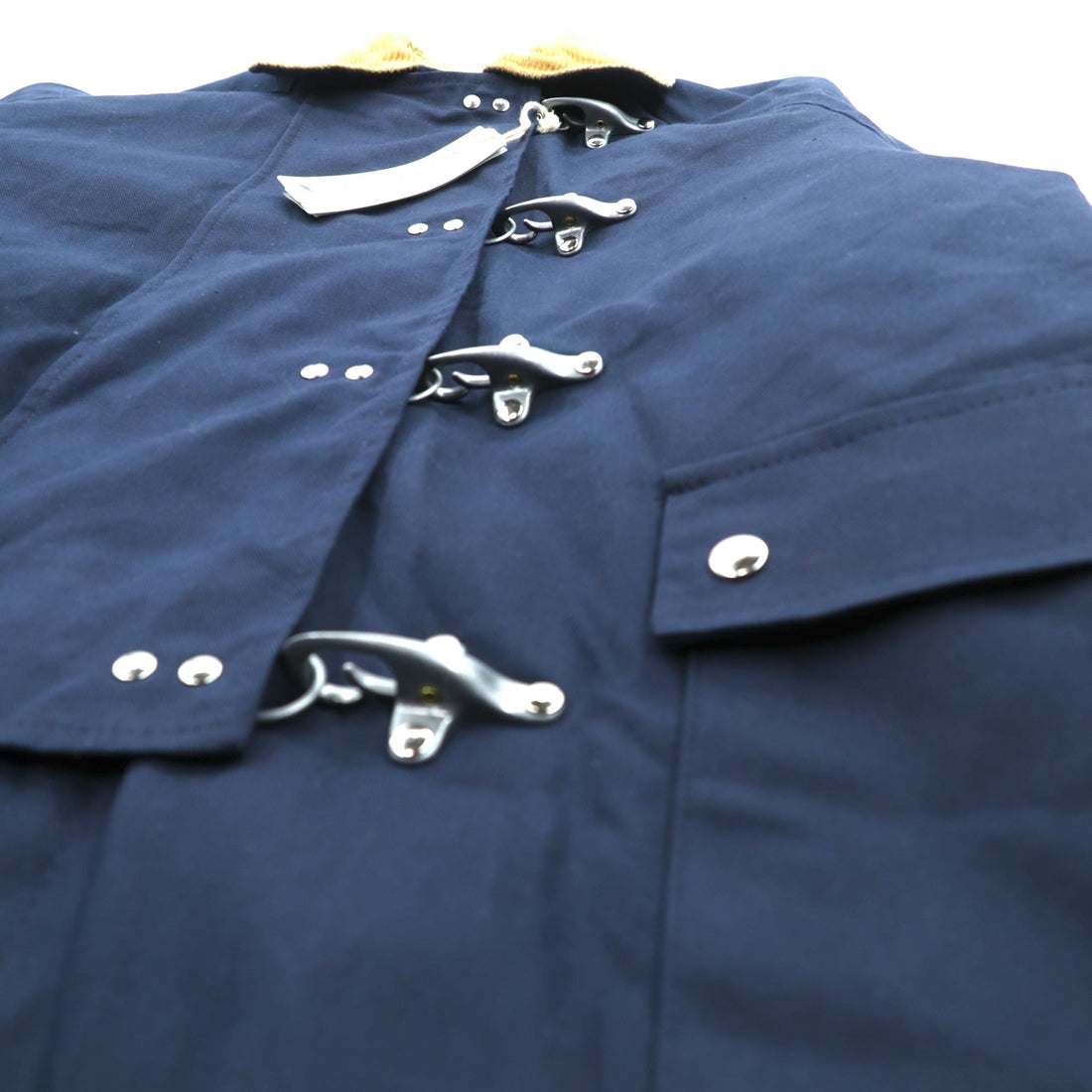 Iron trevor イタリア製 ダック ファイヤーマンジャケット カバーオール 2XL ネイビー 襟コーデュロイ ライナー着脱式 チンストラップ 未使用品