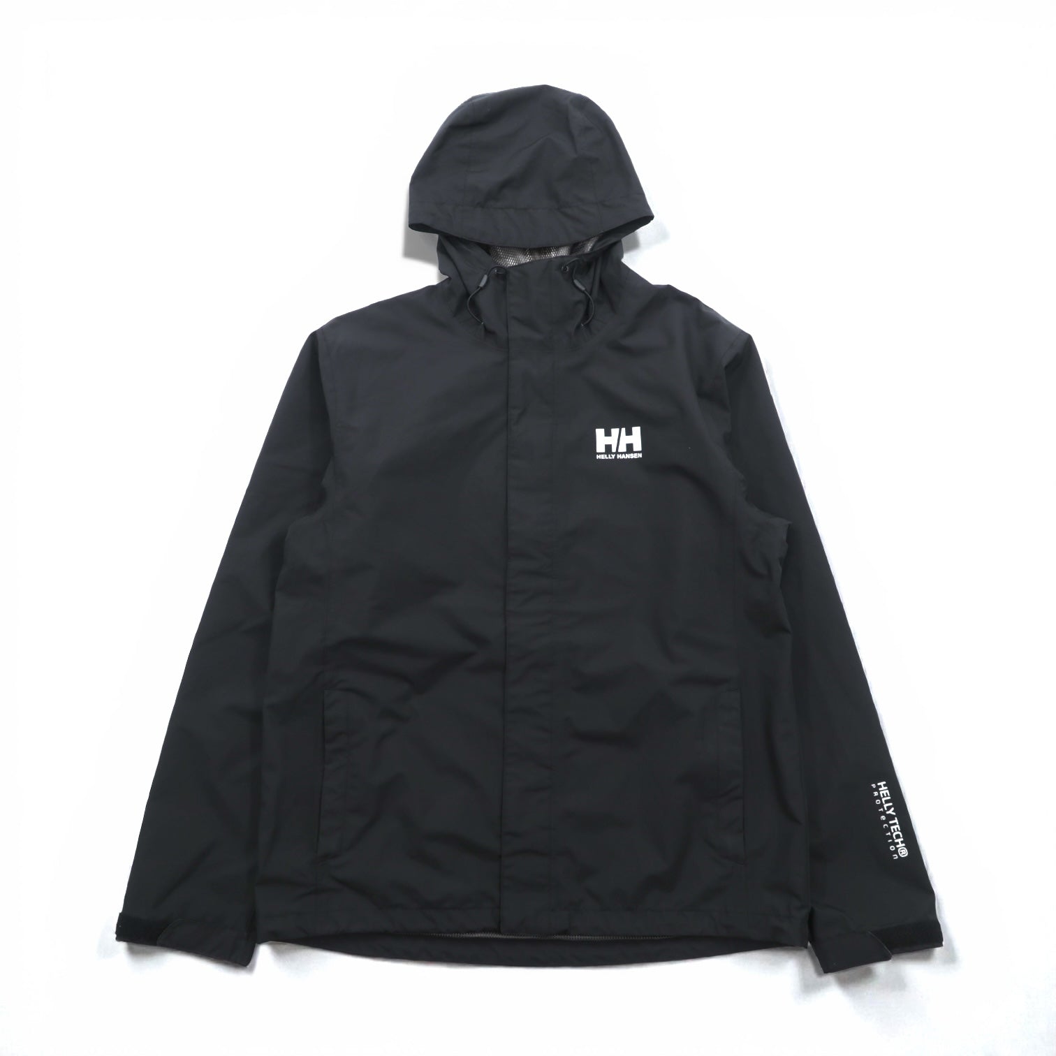 HELLY HANSEN 防水 レインジャケット マウンテンパーカー L ブラック ドローコード SEVEN J Rain Jacket HELLY TECH NB4 62047