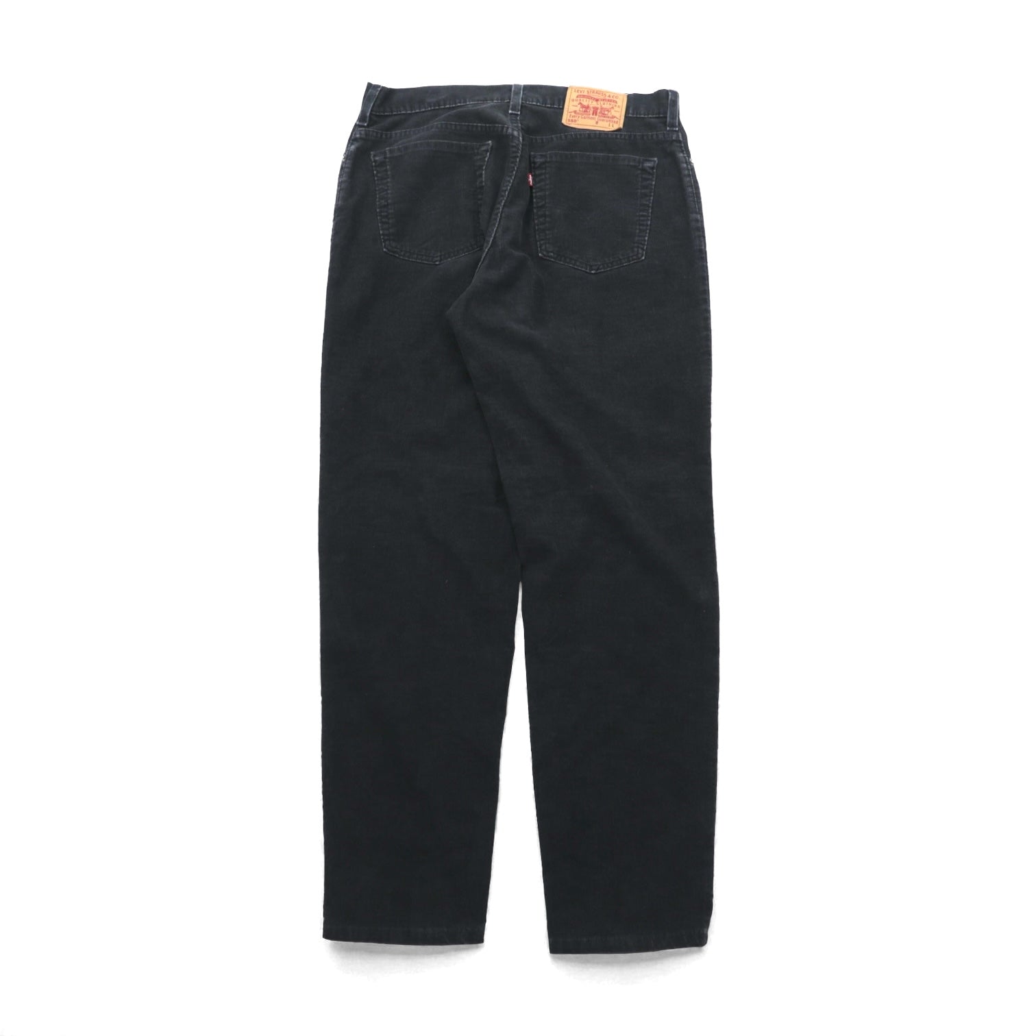 Levi's 90年代 USA製 550 リラックスフィット テーパード コーデュロイ チノパンツ L ブラック ストレッチ RELAXED FIT TAPERED LEG