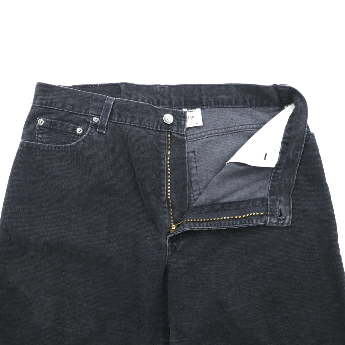 Levi's 90年代 USA製 550 リラックスフィット テーパード コーデュロイ チノパンツ L ブラック ストレッチ RELAXED FIT TAPERED LEG