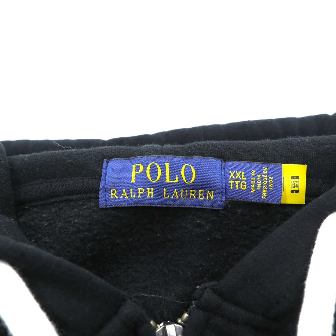 Polo Ralph Lauren Zip Hoodie 2XL Black Talon Fleece Lined Small Pony Embroidery Big Size
