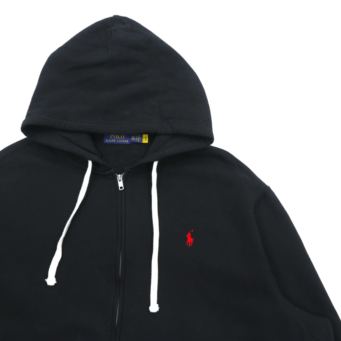 Polo Ralph Lauren Zip Hoodie 2XL Black Talon Fleece Lined Small Pony Embroidery Big Size