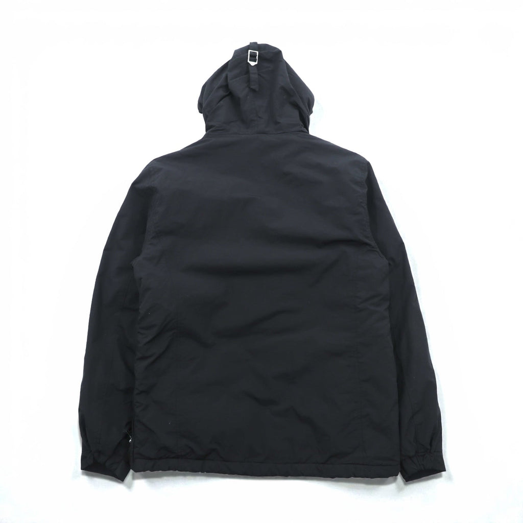 NAPAPIJRI フリース裏地 ハーフジップ 中綿 アノラックパーカー ナイロンジャケット XL ブラック サイドジップ スリット
