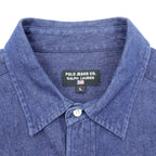 POLO JEANS CO. RALPH LAUREN 90年代 デニム シャツ L インディゴ ブルー 胸ポケット
