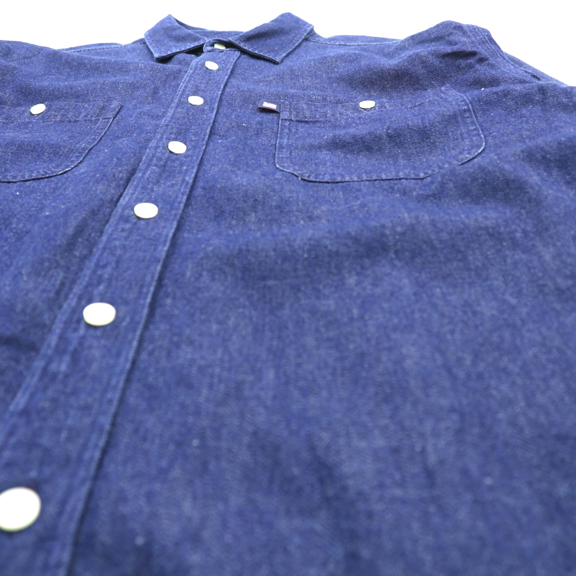 POLO JEANS CO. RALPH LAUREN 90年代 デニム シャツ L インディゴ ブルー 胸ポケット