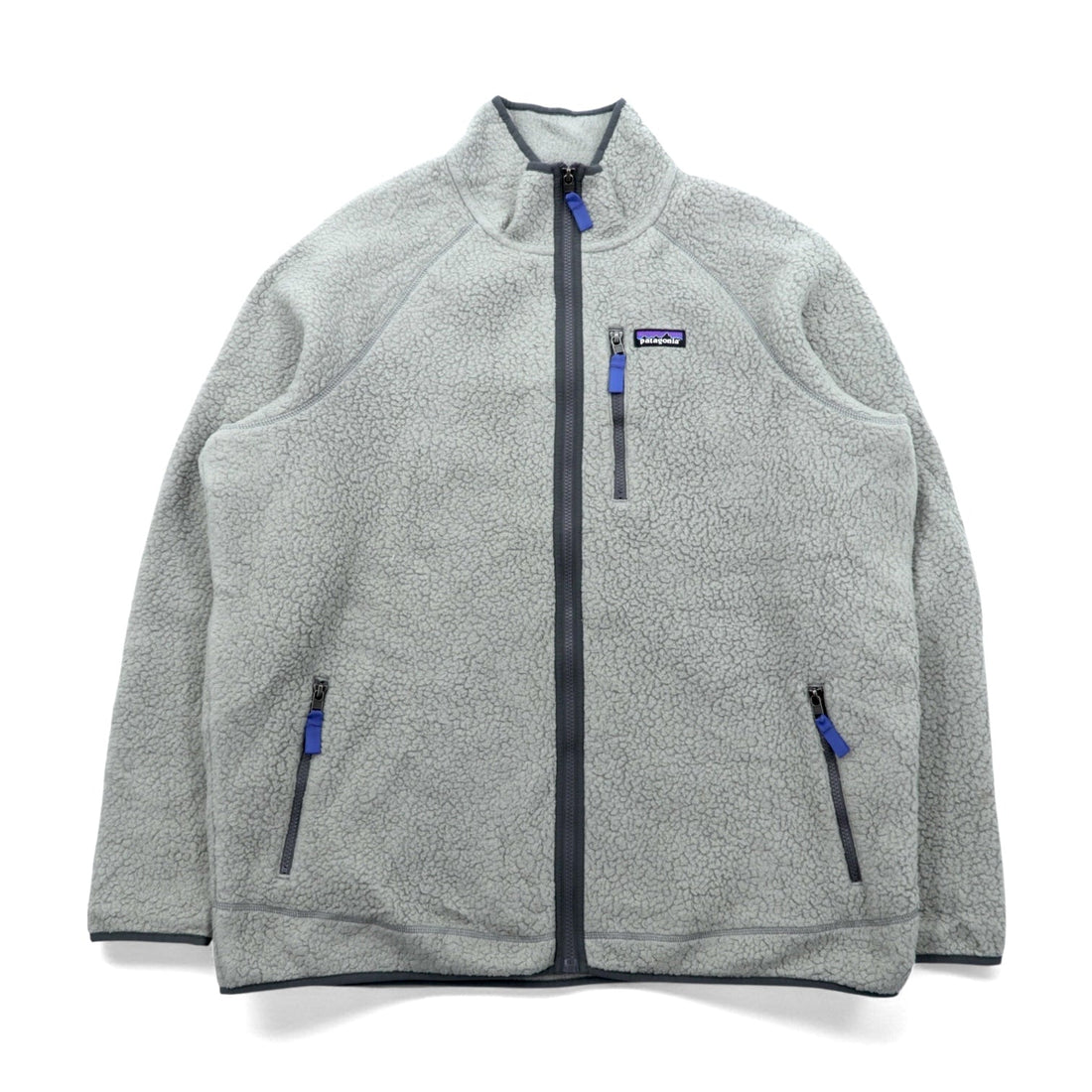 Patagonia レトロパイル フルジップ フリースジャケット 2XL グレー 胸ポケット 22801