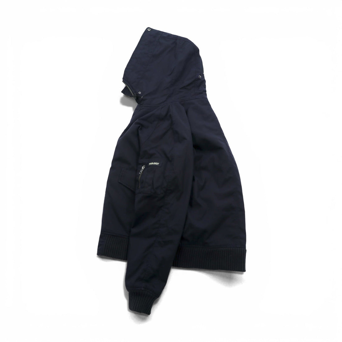 Woolrich N-2B フライトジャケット 中綿 ボンバージャケット L ネイビー 短丈 ナイロン ラビットパーカー フェイクファー