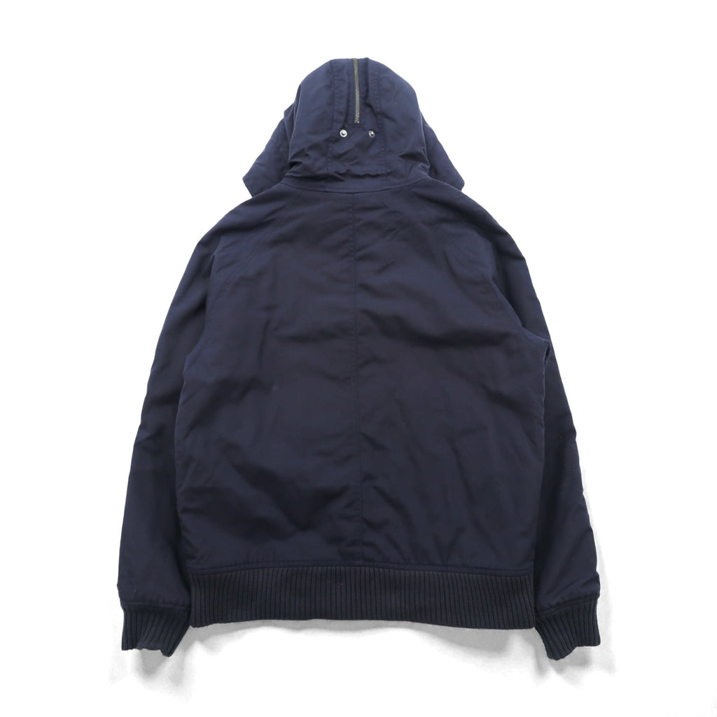 Woolrich N-2B フライトジャケット 中綿 ボンバージャケット L ネイビー 短丈 ナイロン ラビットパーカー フェイクファー