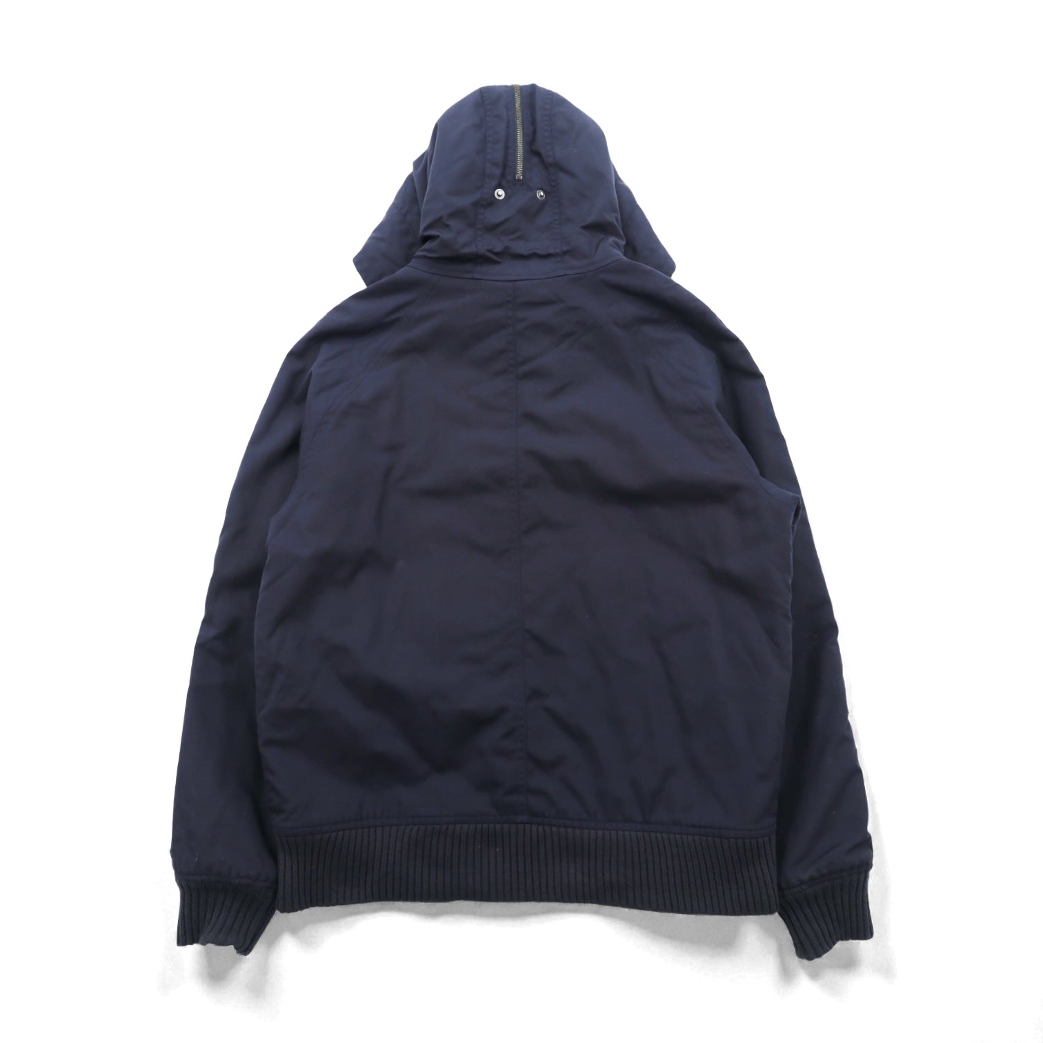 Woolrich N-2B フライトジャケット 中綿 ボンバージャケット L ネイビー 短丈 ナイロン ラビットパーカー フェイクファー