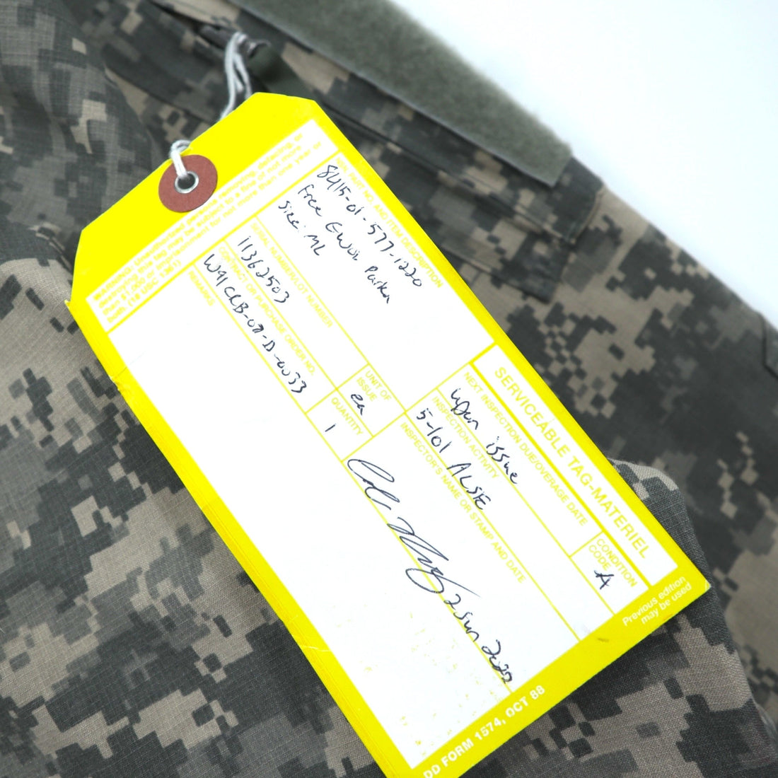 Vintage US ARMY FREE EWOL パーカー L ACU/UCP デジタルカモ ミリタリージャケット GORE-TEX ゴアテックス 防水 アラミド 難燃 PROPPER INTERNATIONAL INC 8415-01-577-1220