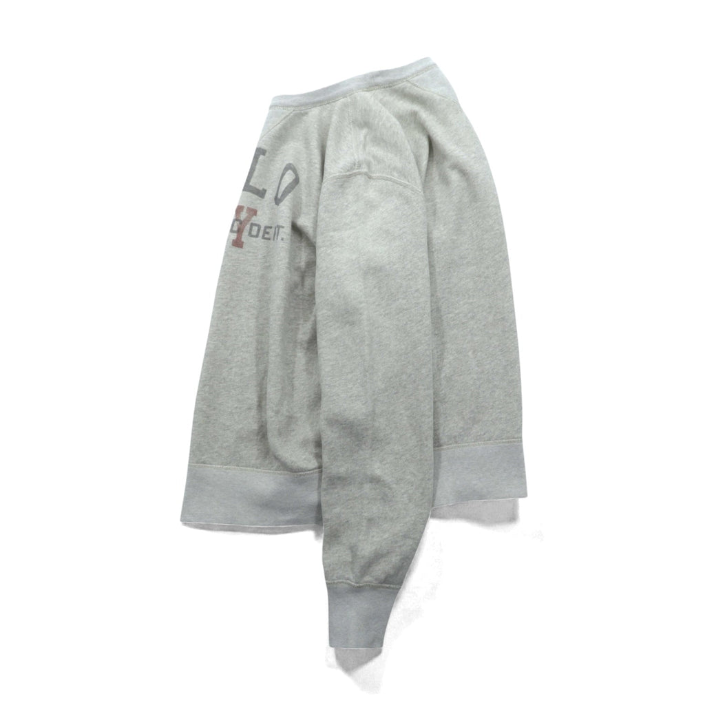 Polo Ralph Lauren 両V 染み込みプリントアーチロゴ スウェット トレーナー L グレー NY ATHLETIC DEPT.