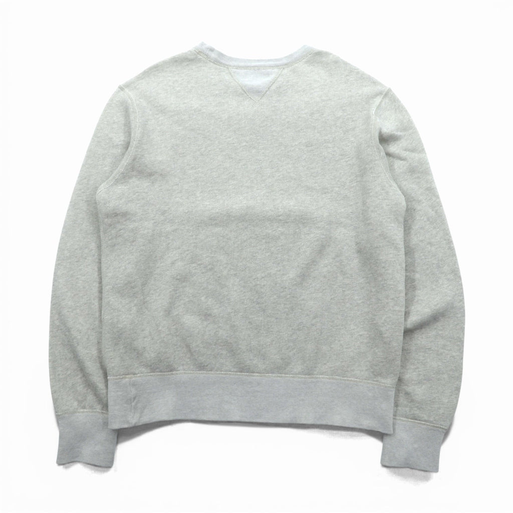 Polo Ralph Lauren 両V 染み込みプリントアーチロゴ スウェット トレーナー L グレー NY ATHLETIC DEPT.