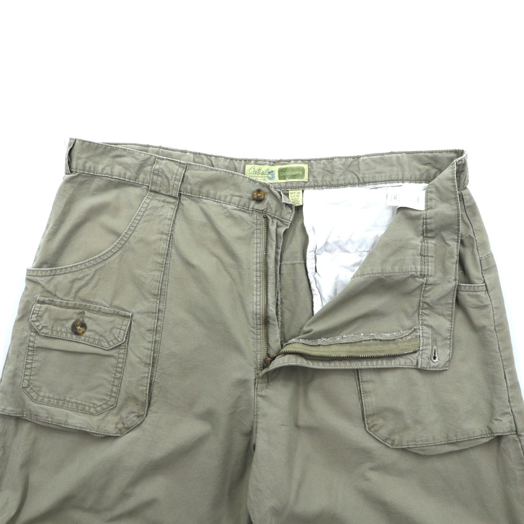 Cabela’s OUTDOORS 2WAY コンバーチブル カーゴパンツ XL カーキ コットン