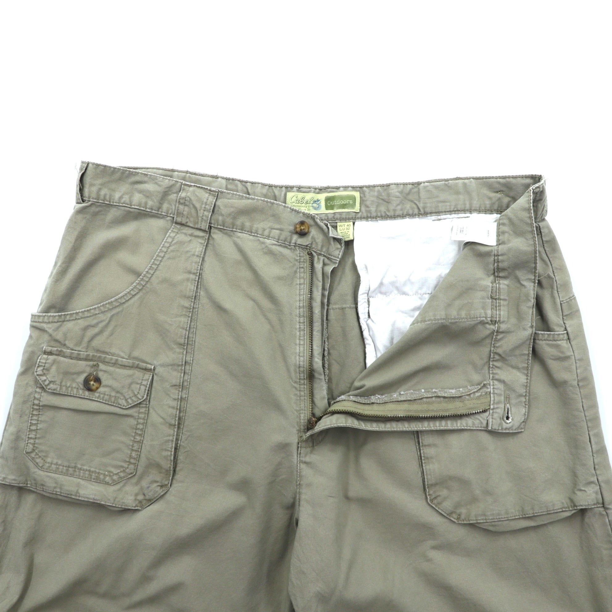Cabela’s OUTDOORS 2WAY コンバーチブル カーゴパンツ XL カーキ コットン
