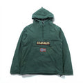 NAPAPIJRI ハーフジップ アノラックパーカー ナイロンジャケット フリースライナー L カーキ RAIN FOREST WINTER ANORAK TAPED SEAMS N0Y7H2