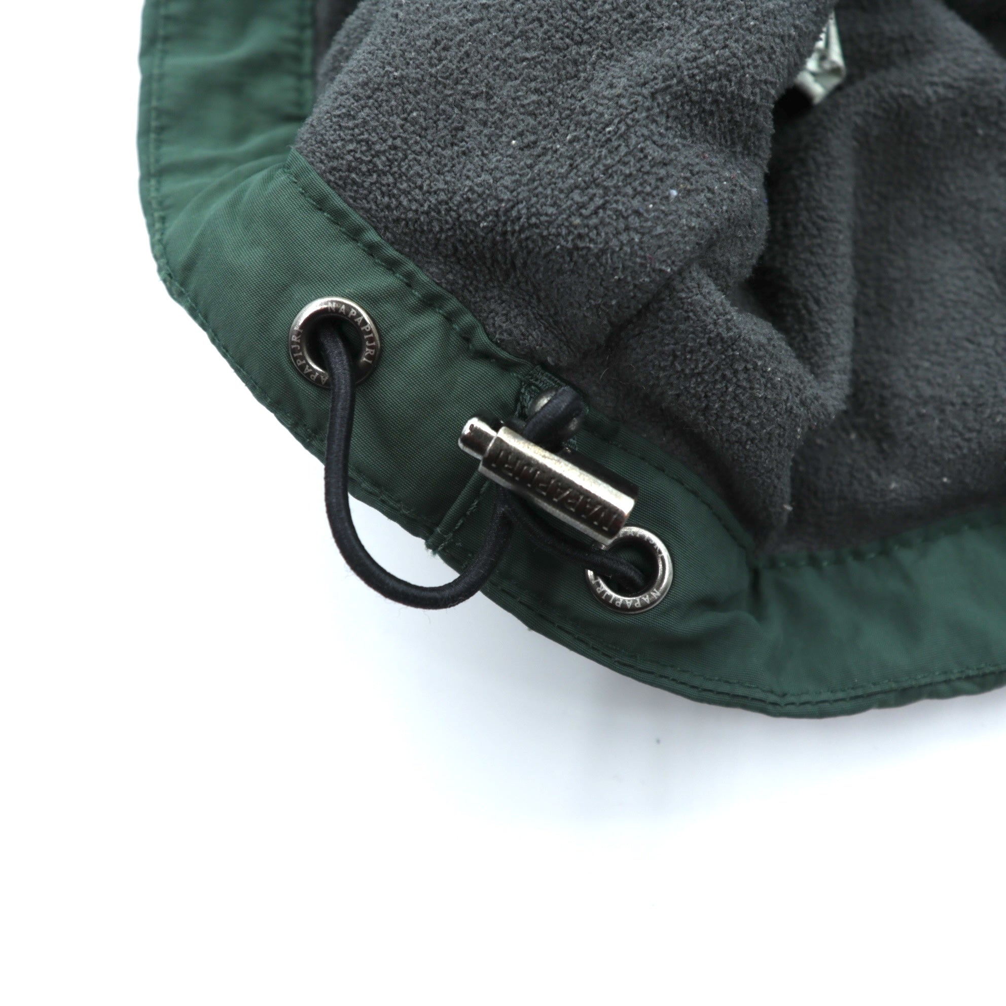 NAPAPIJRI ハーフジップ アノラックパーカー ナイロンジャケット フリースライナー L カーキ RAIN FOREST WINTER ANORAK TAPED SEAMS N0Y7H2