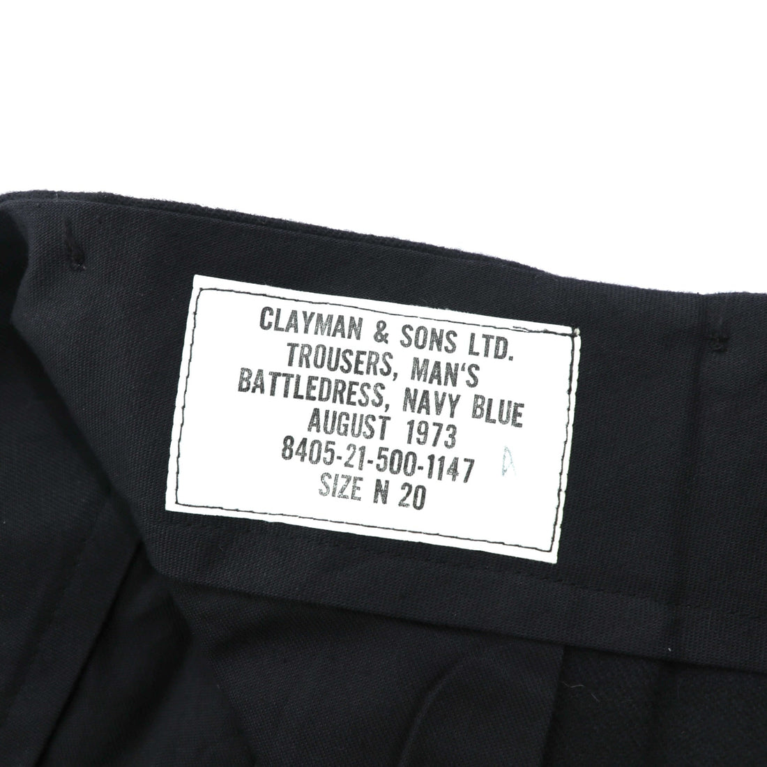 70s Vintage Canadian Military Battle Dress Trousers, BDU Size L, Black Wool, 8405-21-500-1147, Clayman & Sons Ltd., 1973, Made in Canada