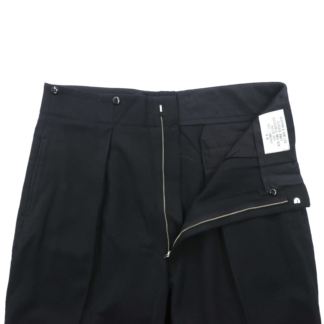 70s Vintage Canadian Military Battle Dress Trousers, BDU Size L, Black Wool, 8405-21-500-1147, Clayman & Sons Ltd., 1973, Made in Canada