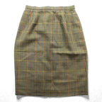 BURBERRY 90年代 日本製 ガンクラブチェック スカート M ベージュ スコットランドウール