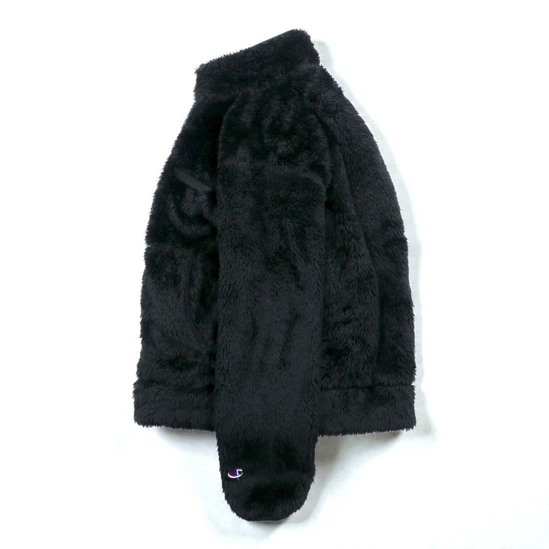 Champion Sherpa Fleece Jacket, Medium, Black, Stand Collar, Sonny Label Exclusive, C8-U613