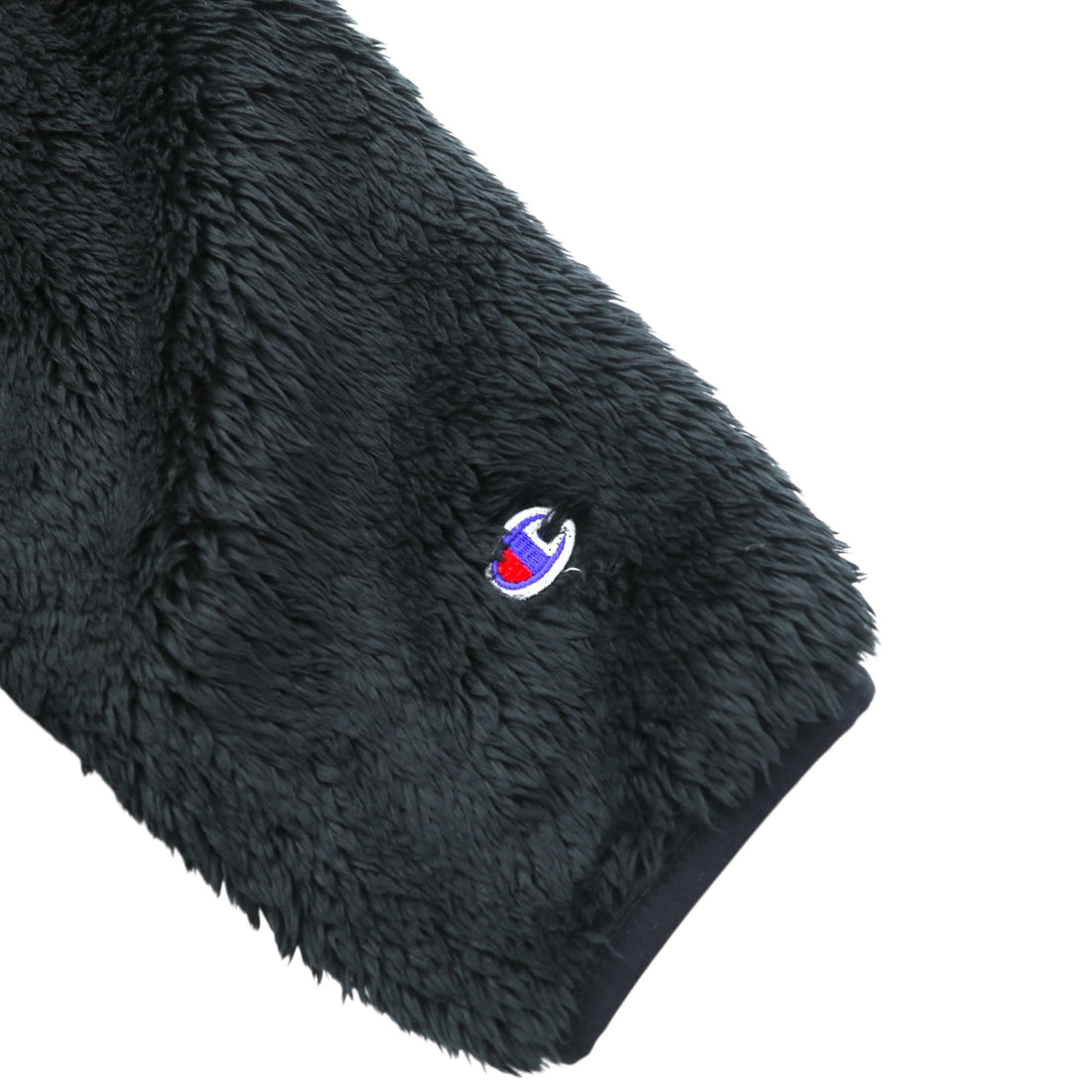 Champion Sherpa Fleece Jacket, Medium, Black, Stand Collar, Sonny Label Exclusive, C8-U613