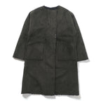 Johnbull リバーシブル 2WAY フェイクムートン コート ノーカラーコート S ブラウン ボア AH066M