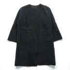 Johnbull リバーシブル 2WAY フェイクムートン コート ノーカラーコート S ブラウン ボア AH066M