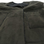 Johnbull リバーシブル 2WAY フェイクムートン コート ノーカラーコート S ブラウン ボア AH066M