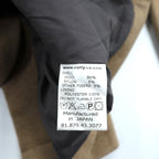 CURLY シングルオフィサー ピーコート M ベージュ 襟コーデュロイ ピークドラペル SINGLE OFFICER PEA COAT 日本製