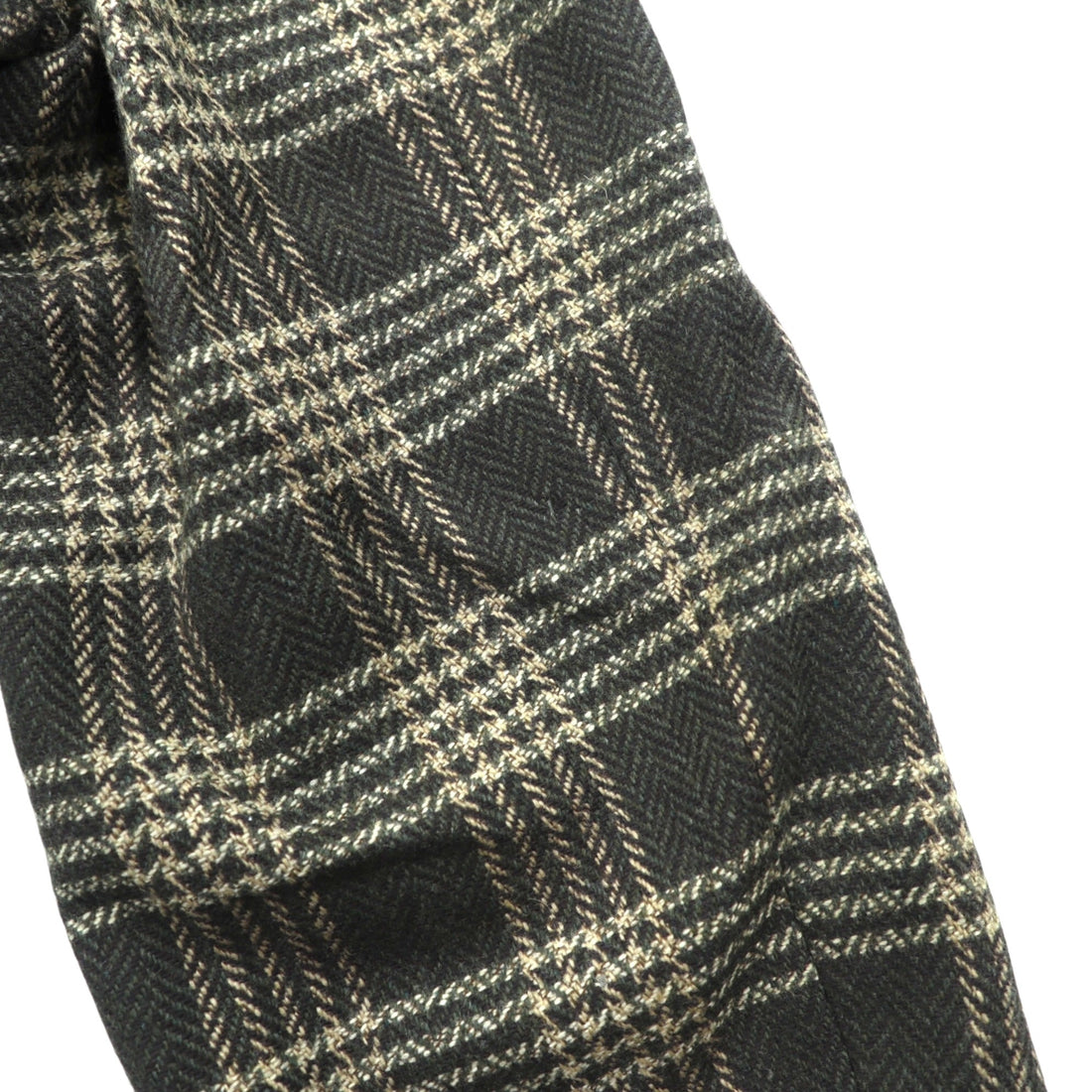GIORGIO ARMANI Made in Italy LE COLLEZIONI Tweed 2B Tailored Jacket Leather L Brown Wool Check BLOOMINGDALE'S
