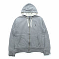 Polo Ralph Lauren 90年代 リバースウィーブ ジップパーカー M グレー スモールポニー刺繍 サーマル裏地