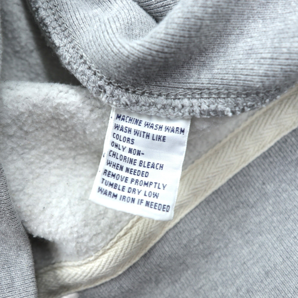 Polo Ralph Lauren 90年代 リバースウィーブ ジップパーカー M グレー スモールポニー刺繍 サーマル裏地