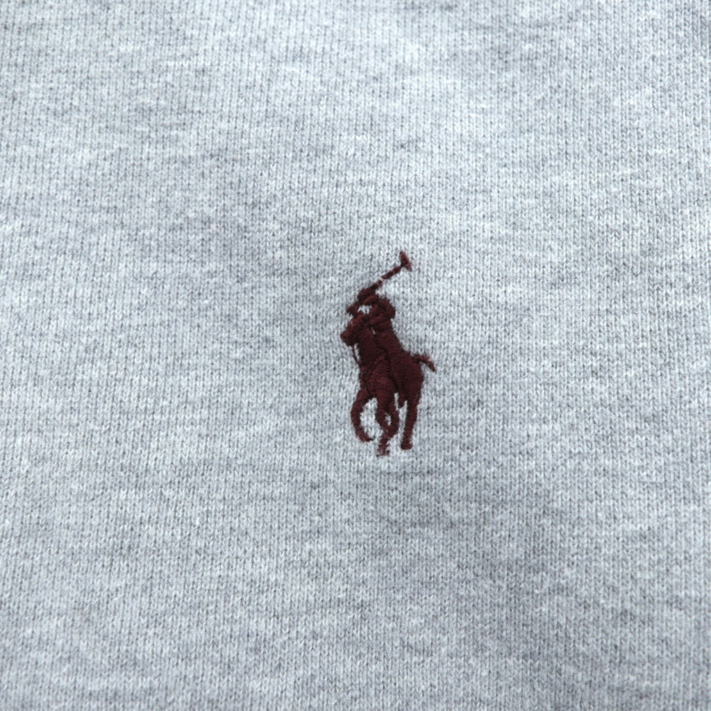 Polo Ralph Lauren 90年代 リバースウィーブ ジップパーカー M グレー スモールポニー刺繍 サーマル裏地