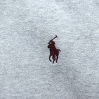 Polo Ralph Lauren 90年代 リバースウィーブ ジップパーカー M グレー スモールポニー刺繍 サーマル裏地