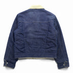 Sears 70年代 短丈 デニムジャケット Gジャン スナップボタン ワークジャケット L インディゴ 裏ボア