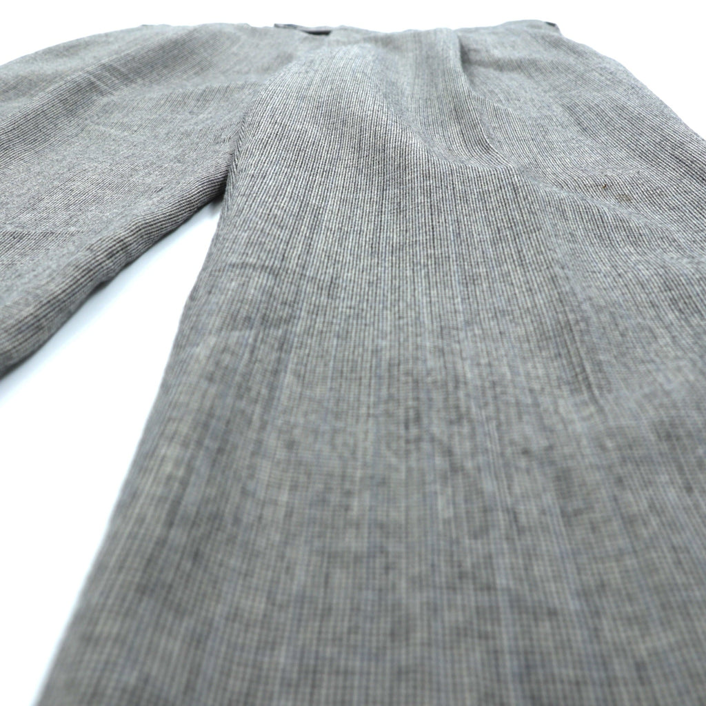 NAUTICA カシミヤ混 2タック ワイド スラックス パンツ L グレー ウール サスペンダーボタン