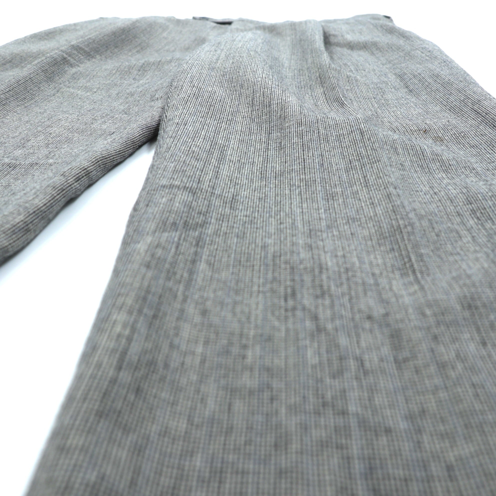 NAUTICA カシミヤ混 2タック ワイド スラックス パンツ L グレー ウール サスペンダーボタン