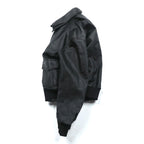 90s USA Vintage A-2 Leather Bomber Jacket フライトジャケット M ブラック レザー 本革 SCOVILジップ エポレット 90年代 USA製 SAN FRANCISCO AVIATION SUPPLY