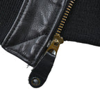 90s USA Vintage A-2 Leather Bomber Jacket フライトジャケット M ブラック レザー 本革 SCOVILジップ エポレット 90年代 USA製 SAN FRANCISCO AVIATION SUPPLY