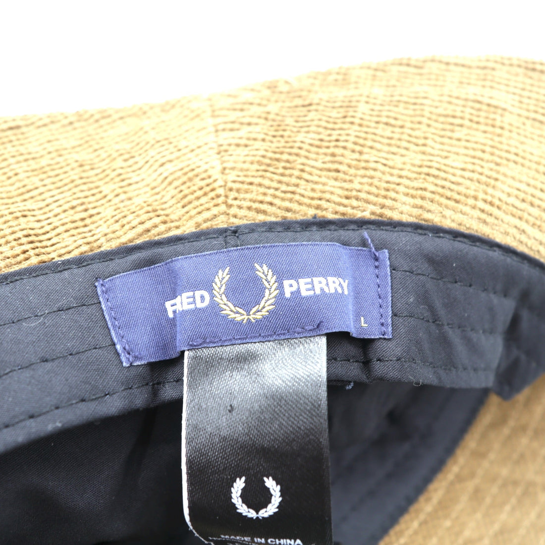 FRED PERRY Waffle Cord Bucket Hat Brown HW6690