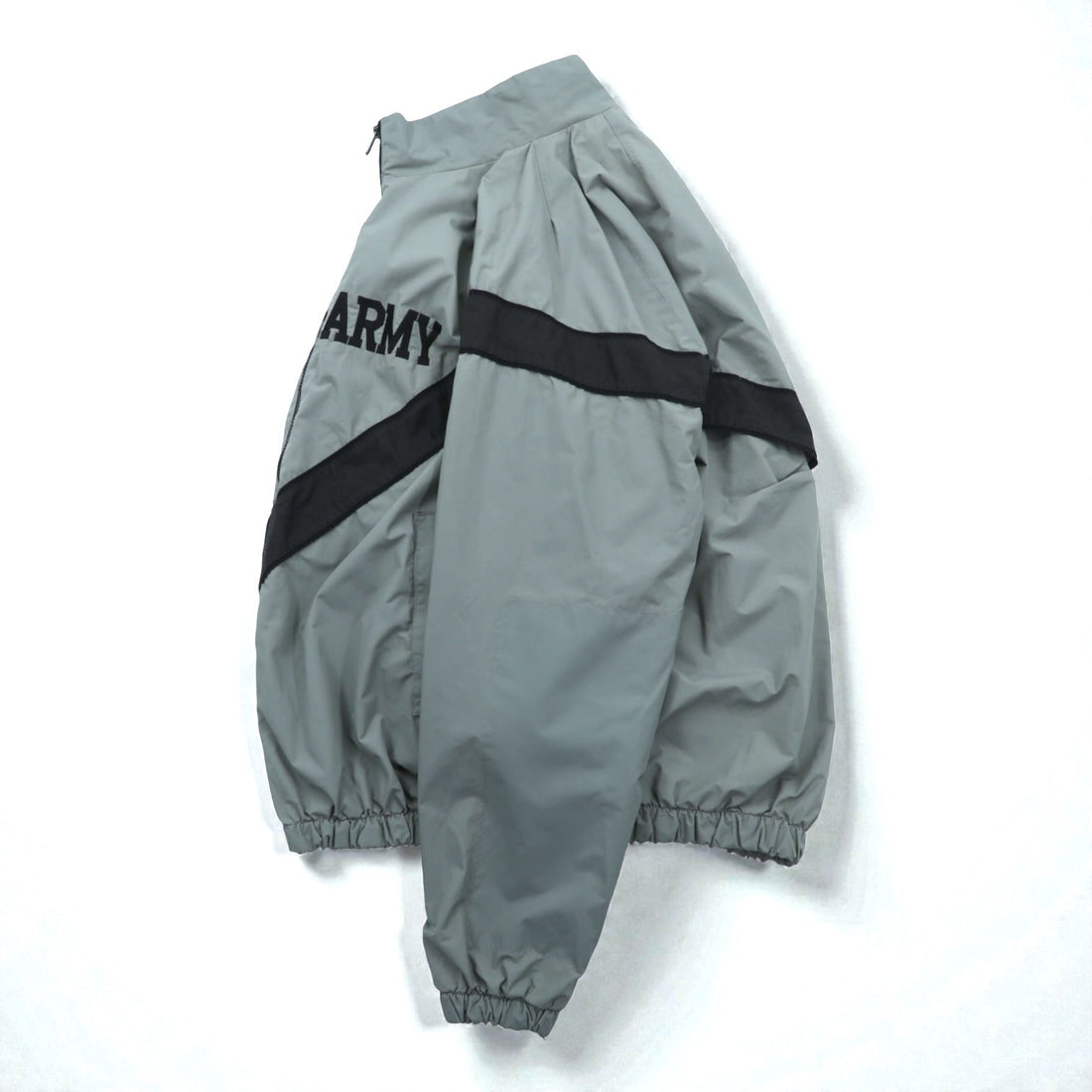 Vintage US ARMY IPFU Jacket, 00s, Military Training Track Jersey, Size L, Gray Nylon,