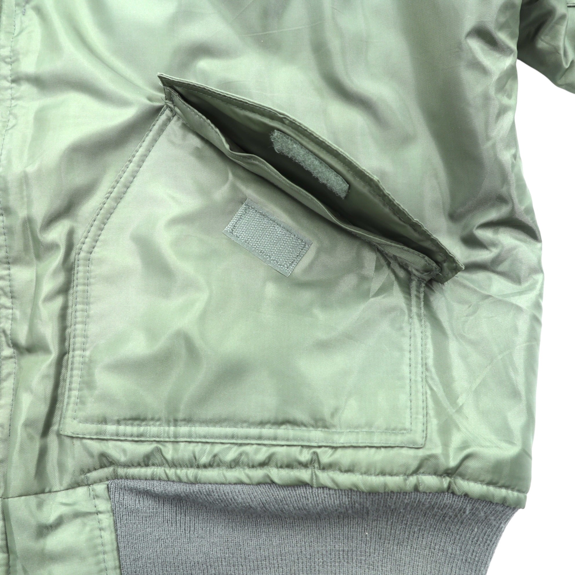 US AIR FORCE 米軍 CWU-45P 短丈 フライトジャケット XL カーキ 中綿 ナイロン 00-0423-41 ROTHCO