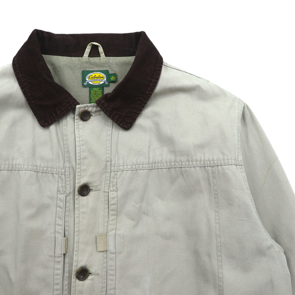 Cabela's 90年代 ワークジャケット フィールドジャケット XL ベージュ コットン 襟コーデュロイ