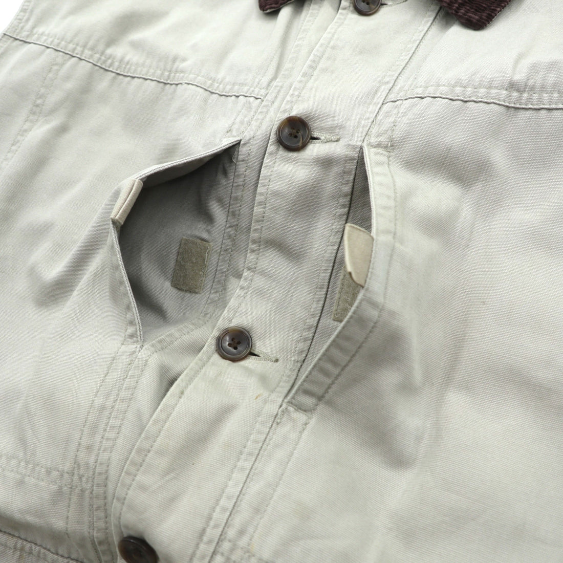 Cabela's 90s Work Jacket, Field XL, Beige Cotton, Corduroy Collar