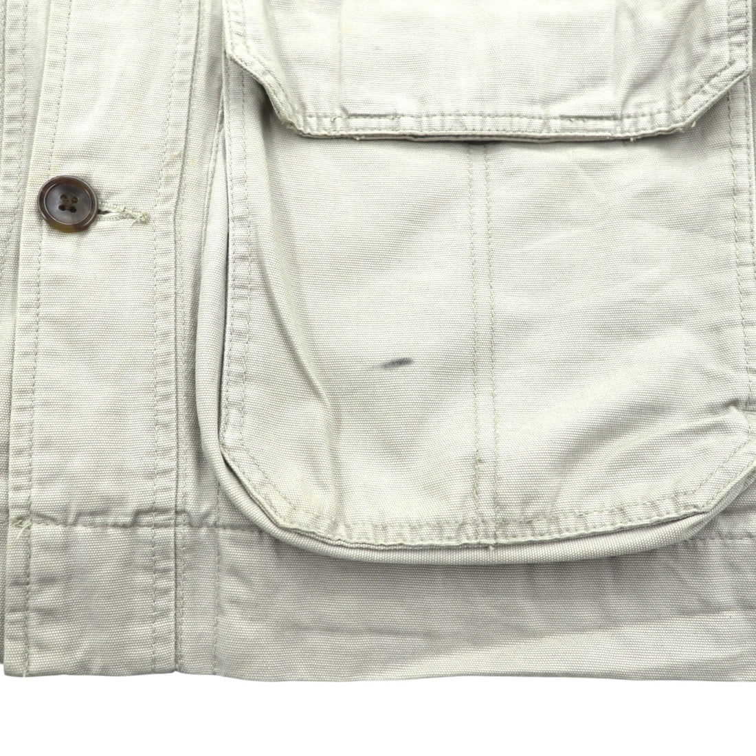 Cabela's 90s Work Jacket, Field XL, Beige Cotton, Corduroy Collar