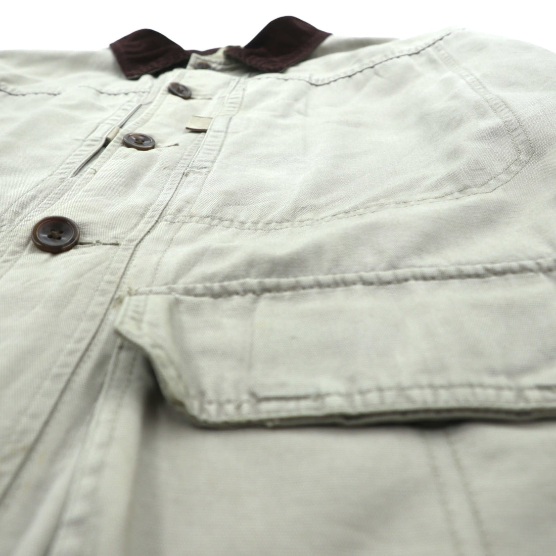 Cabela's 90s Work Jacket, Field XL, Beige Cotton, Corduroy Collar