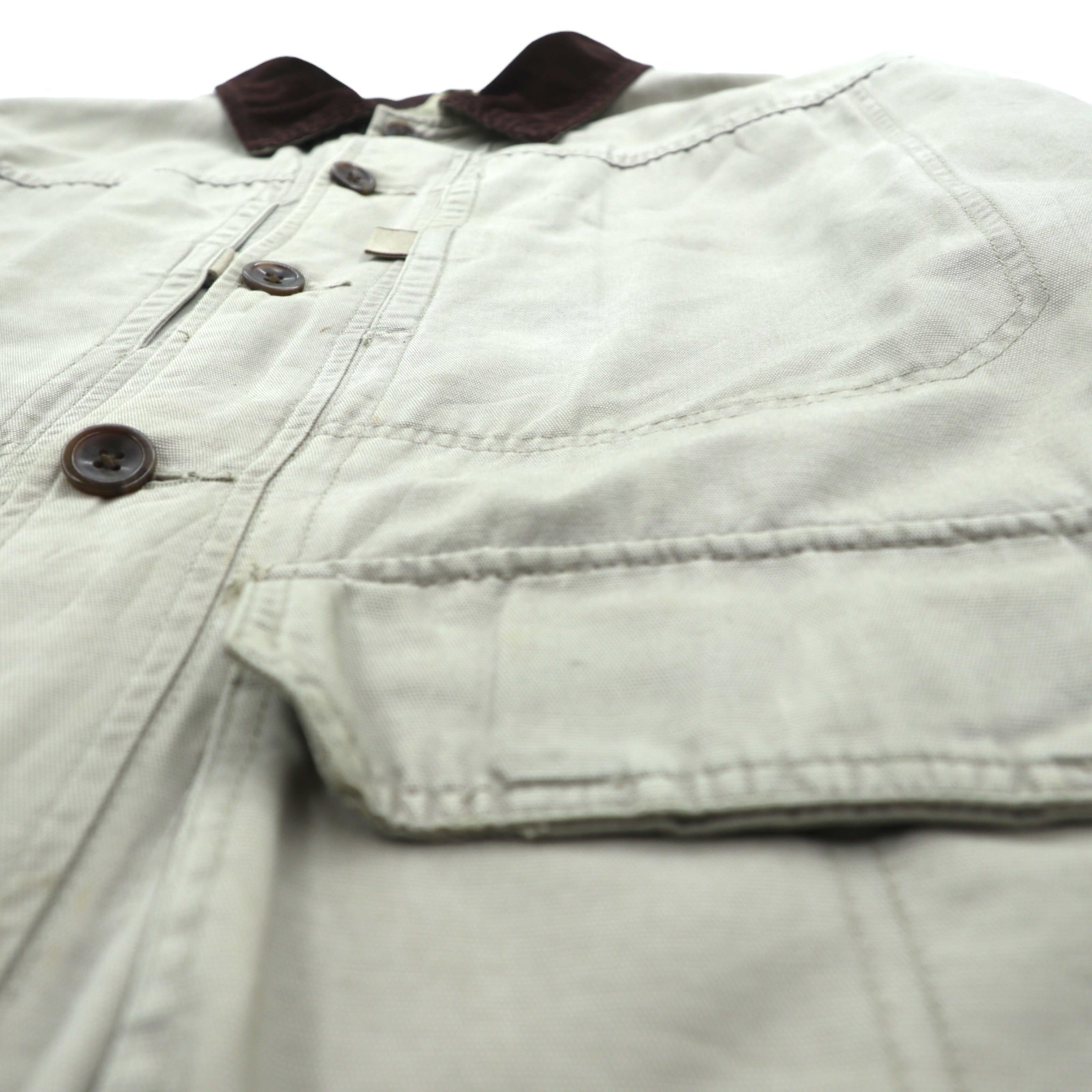 Cabela's 90年代 ワークジャケット フィールドジャケット XL ベージュ コットン 襟コーデュロイ