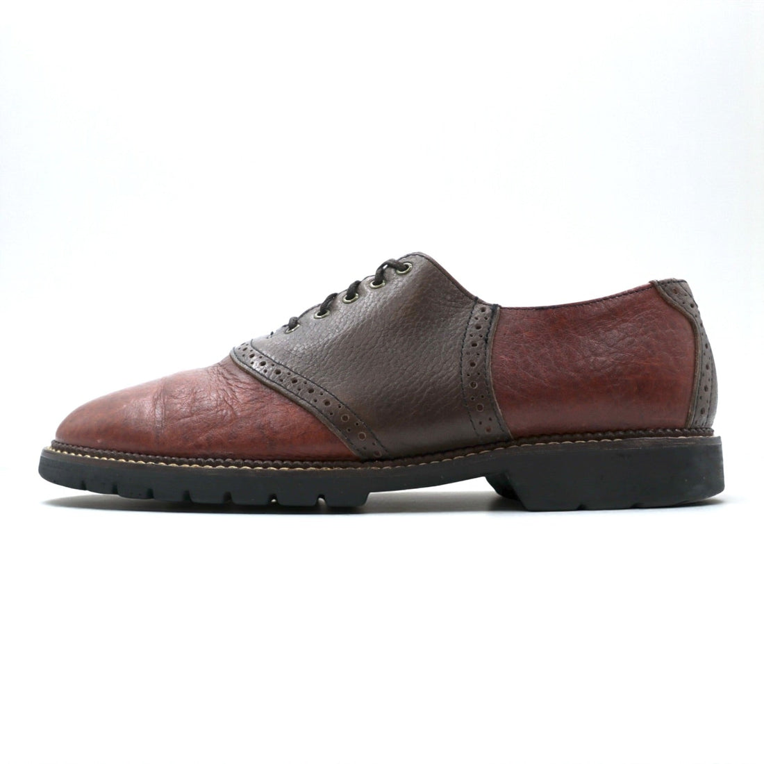 Made in USA, U.S. Traveler Saddle Shoes, Dress Size 28.5cm, Brown, Wingtip, Brogue Stitching, Lug Sole, 1033