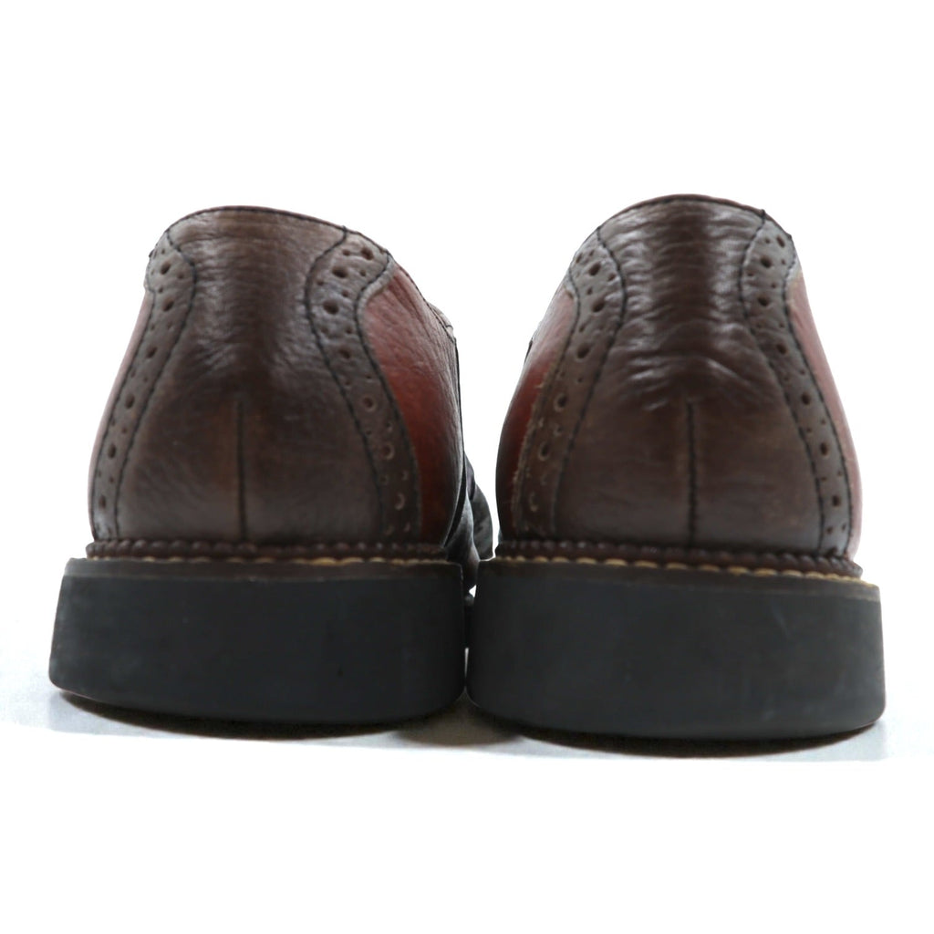 USA製 U.S.TRAVELER サドルシューズ ドレスシューズ 28.5cm ブラウン 外羽根 ブローグステッチ ラグソール 1033